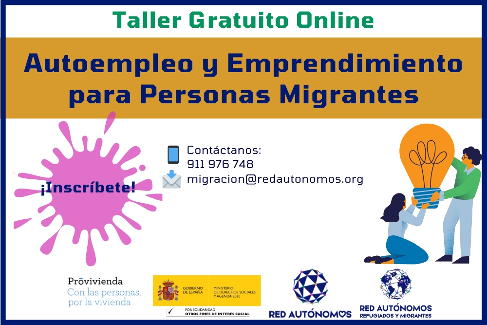 Taller Autoempleo Nociones Básicas y Prácticas de Emprendimiento en España para Personas Migrantes