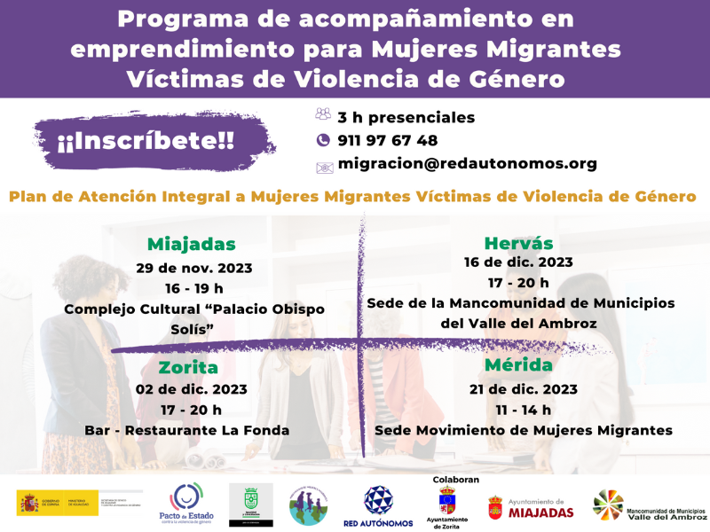 programa emprendimiento mujeres migrantes