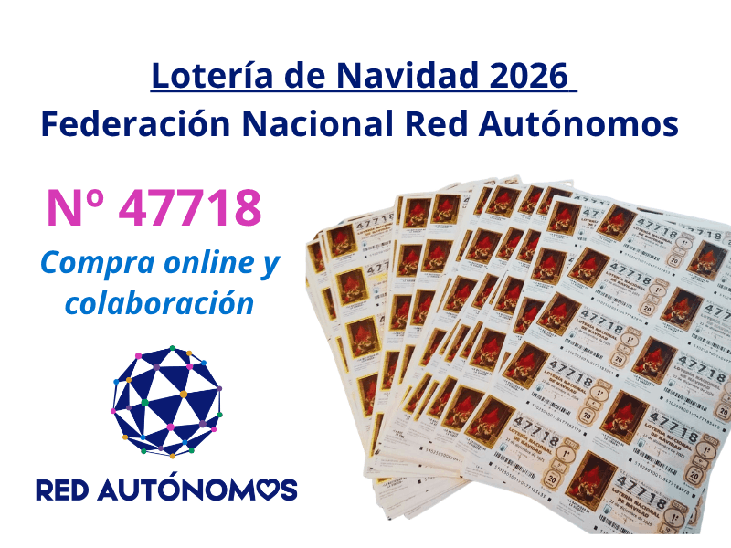 Lotería de Navidad 2026 de Red Autónomos (Nº 47718)